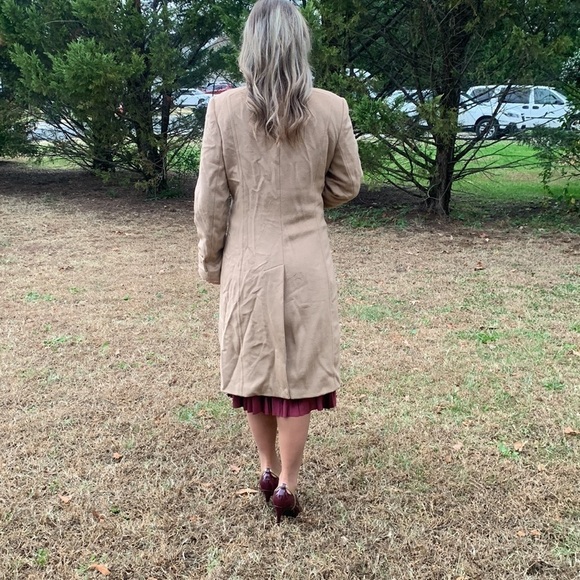 Wool Talbots pea coat tan classic elegant size 14 wool winter classic career NWT - Picture 16 of 16